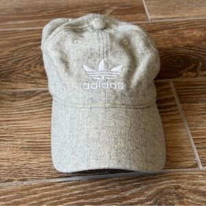 adidas wool baseball cap in sage green with white logo